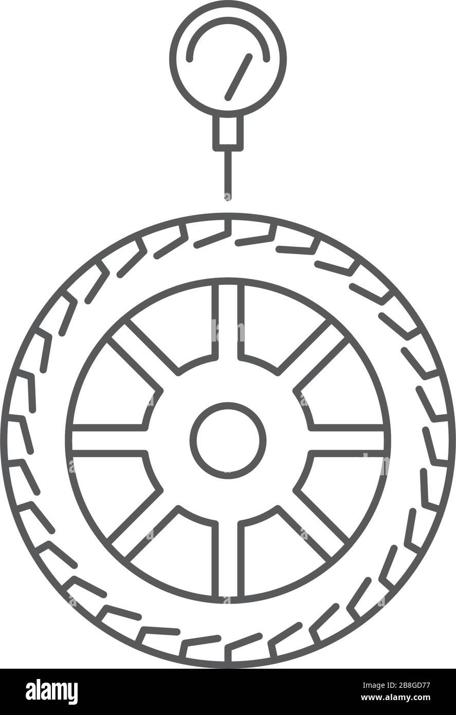 Simbolo del vettore del manometro isolato su sfondo bianco Immagine e  Vettoriale - Alamy