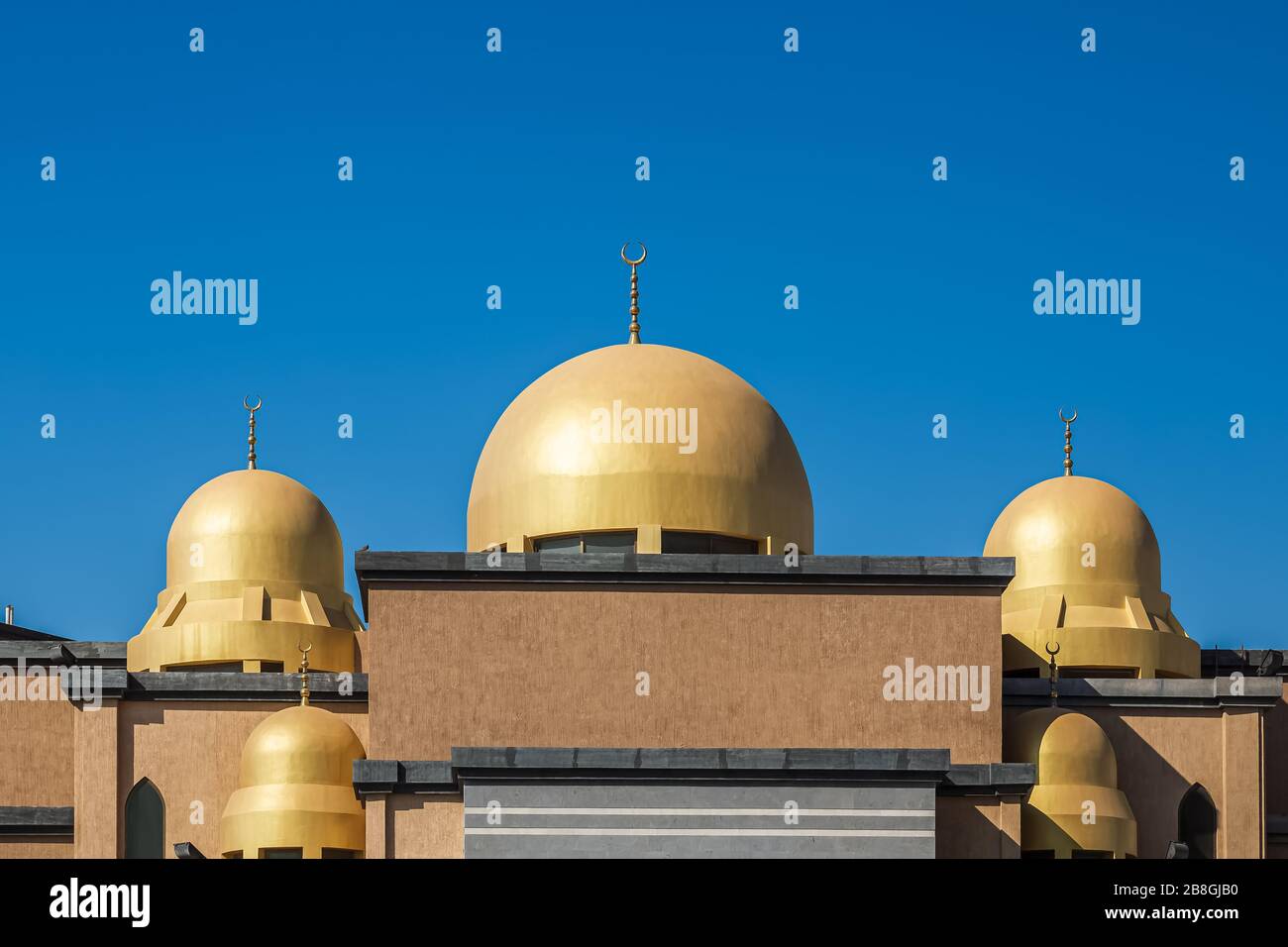 Bella cupola della Moschea in al Khobar Corniche - Arabia Saudita. Foto Stock