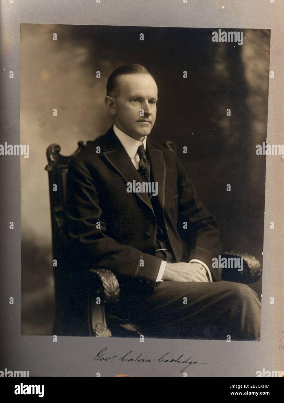 Gov'r Calvin Coolidge Foto Stock