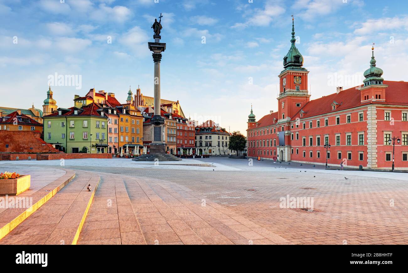 Panorama di Varsavia città vecchia, Polonia Foto Stock
