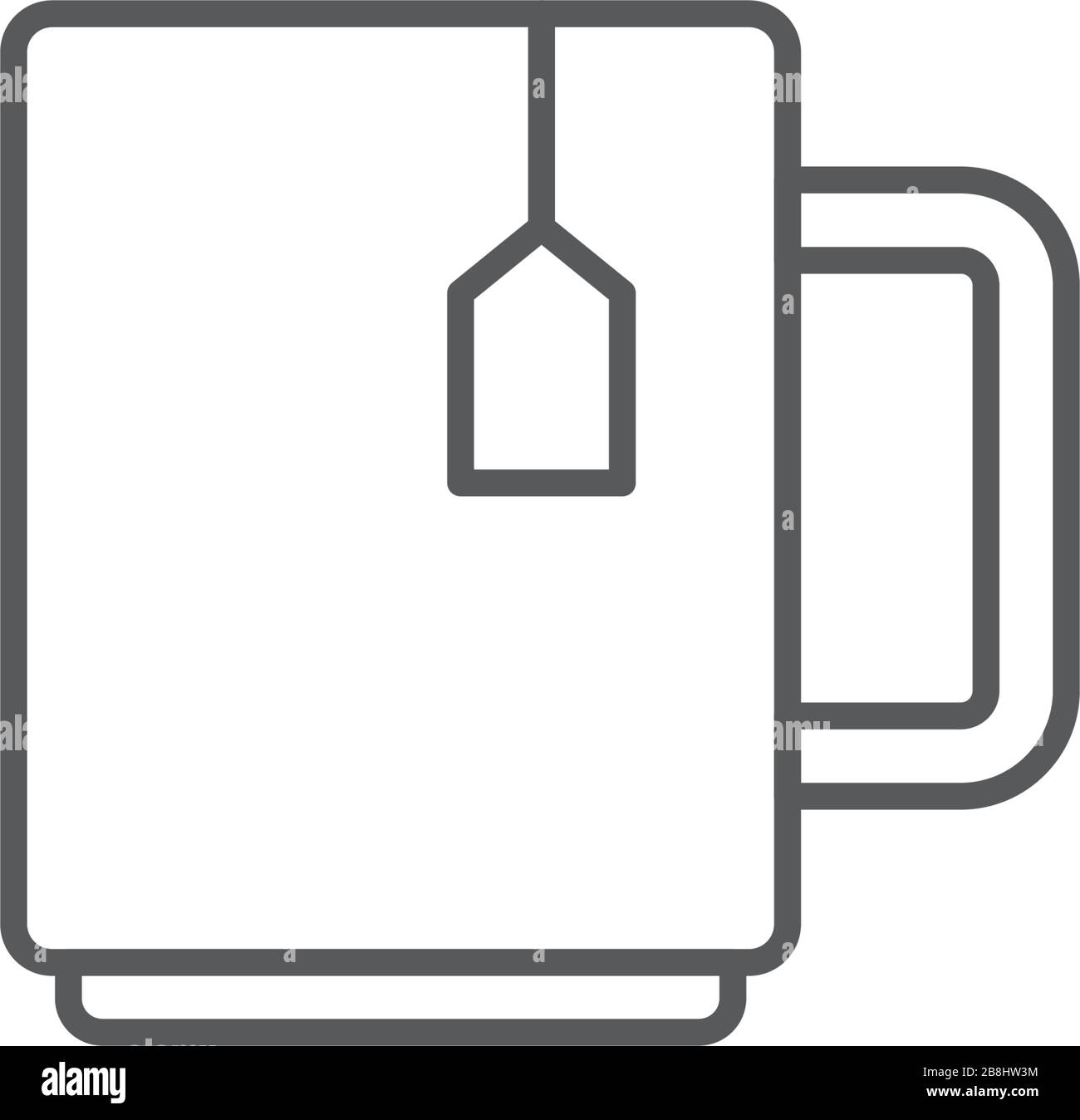 Icona del vettore della bevanda della tazza del tè isolata su sfondo bianco Illustrazione Vettoriale