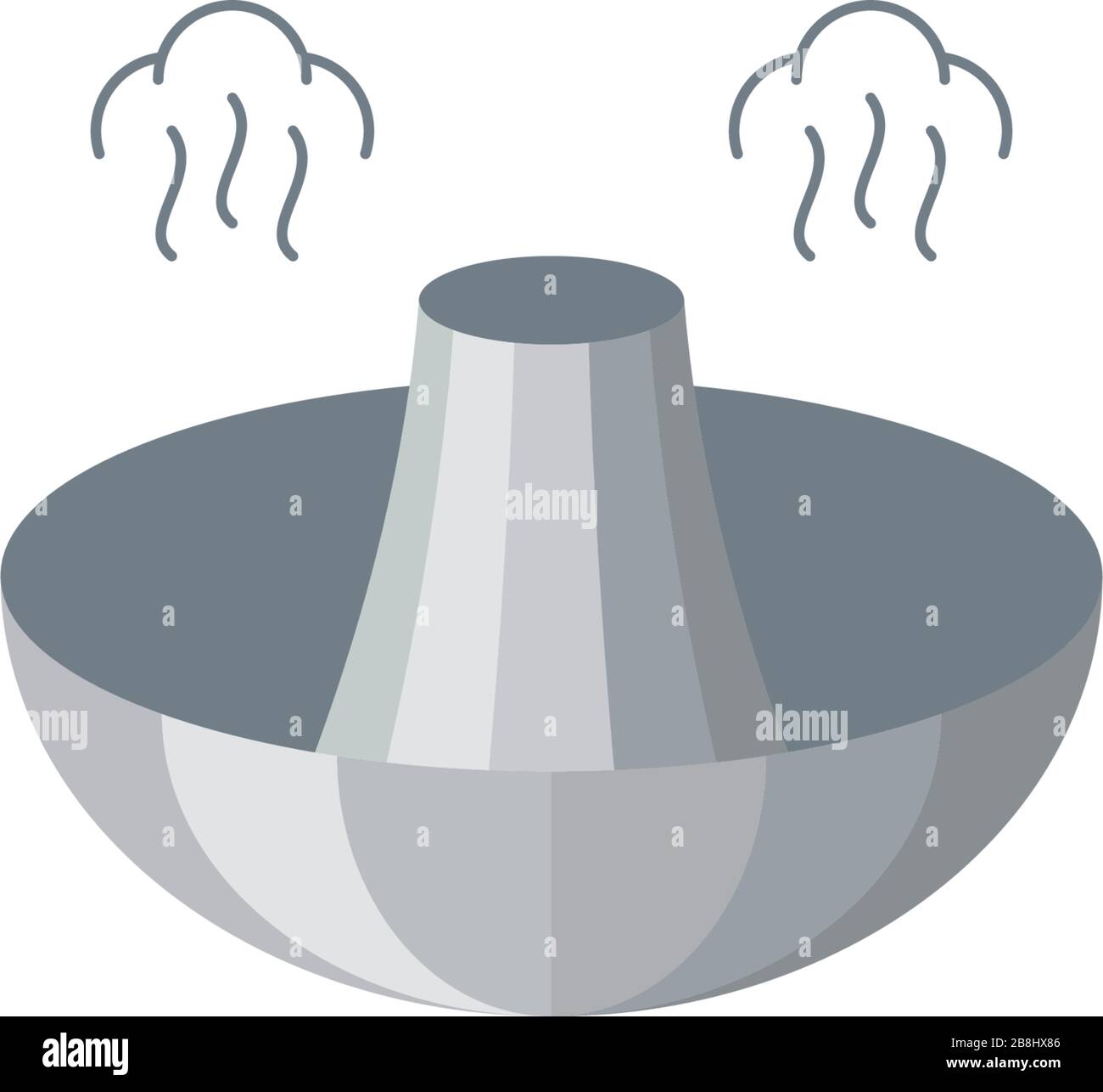 Hot pot cibo vettoriale icona simbolo isolato su sfondo bianco Illustrazione Vettoriale