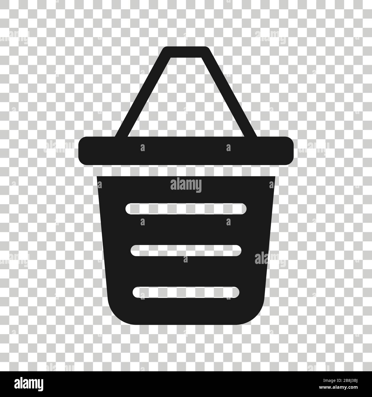 Aggiungi al carrello icona in stile appartamento. Shopping illustrazione vettoriale bianco su sfondo isolato. Paniere concetto aziendale. Illustrazione Vettoriale