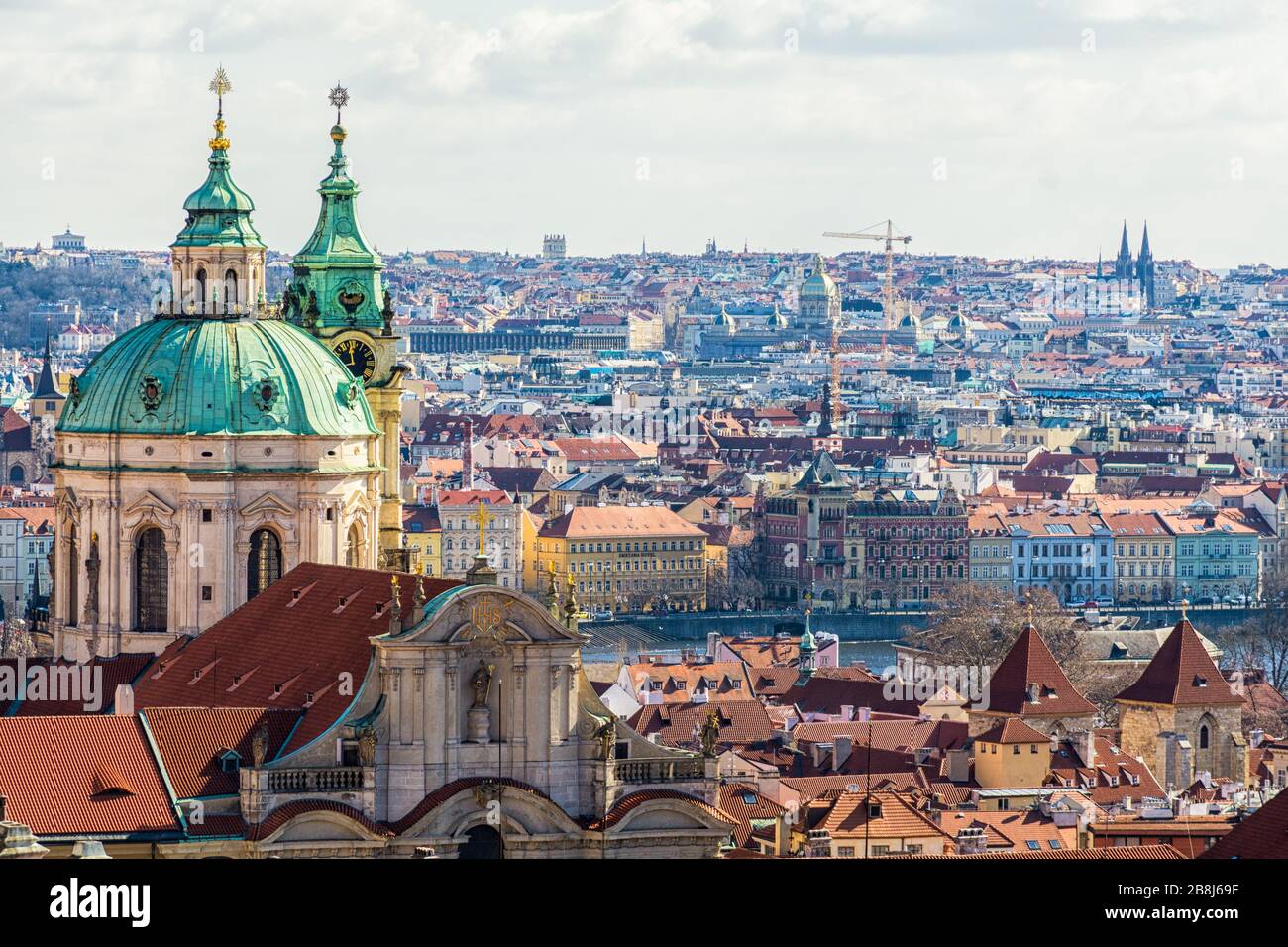 Chiesa di San Nicola nella capitale ceca, Praga Foto Stock