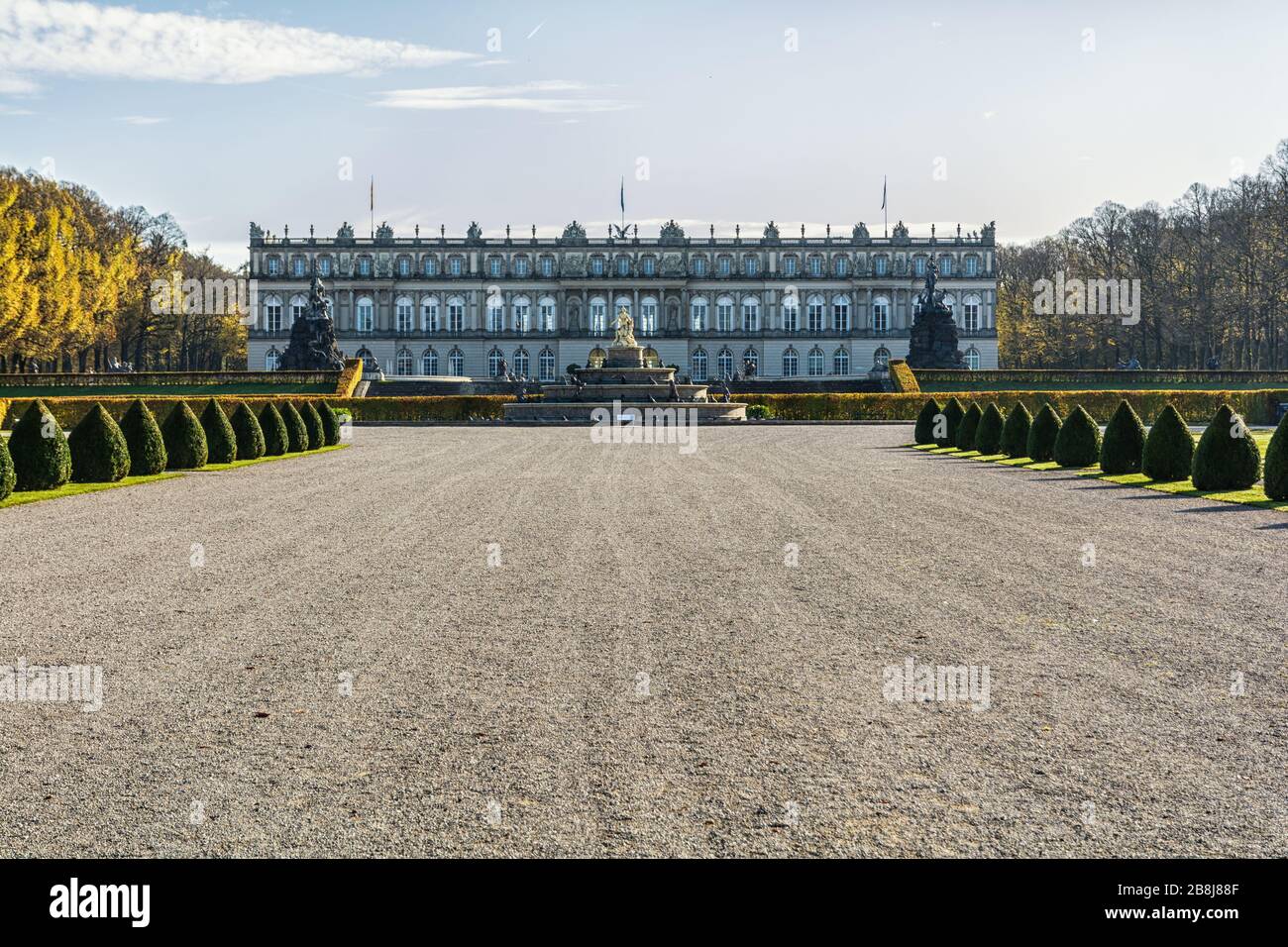 Il Palazzo reale bavarese Herrenchiemsee Palace Foto Stock