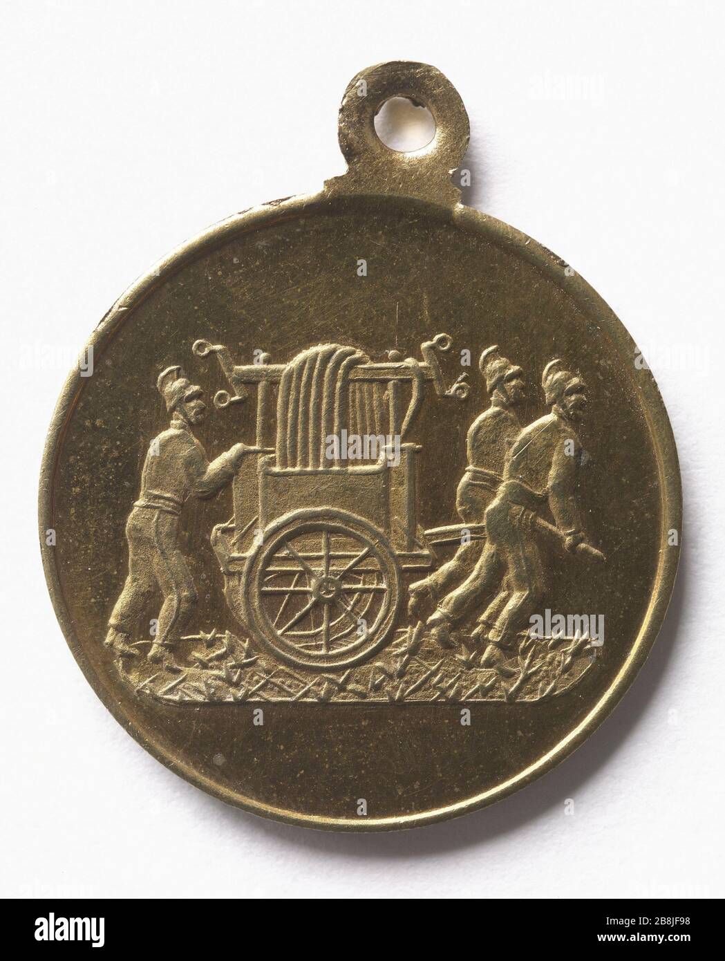 Ricorda l'inaugurazione del nuovo municipio di Clichy, 28 aprile 1878 Médaille commémorative sur le souvenir de l'inauguration de la nouvelle mairie de Clichy, 28 avril 1878. Parigi, musée Carnavalet. Foto Stock