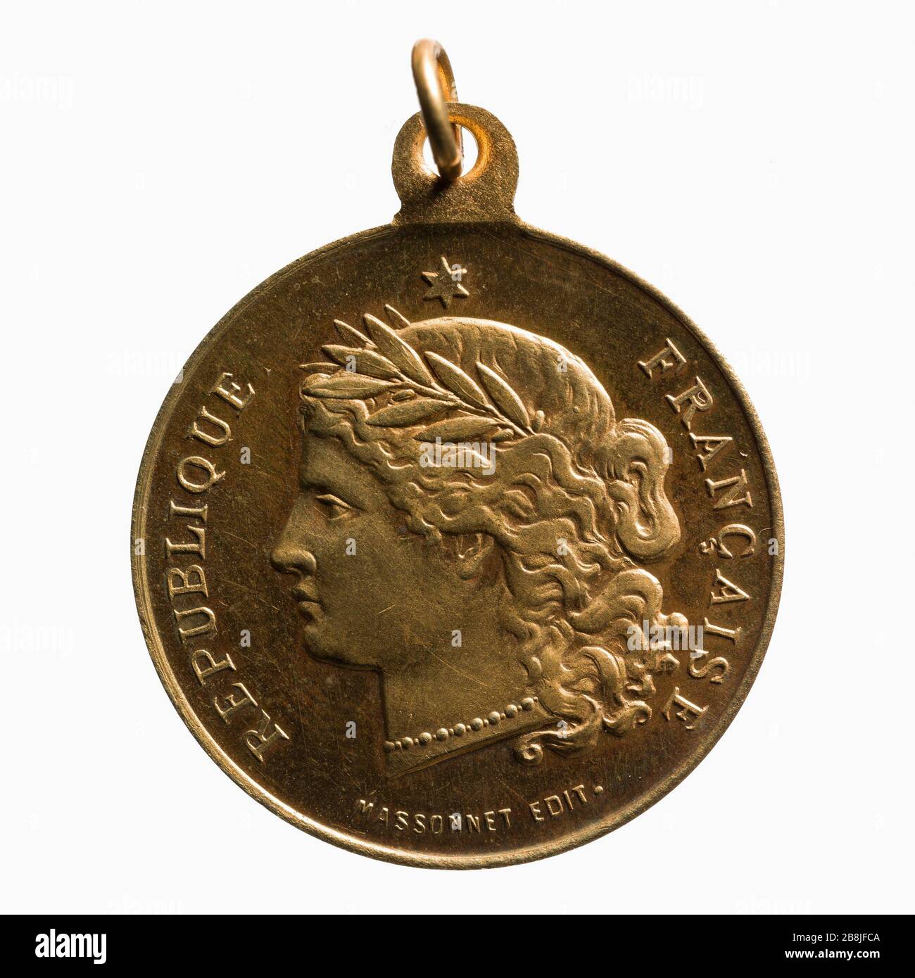 Festa Nazionale, 14 luglio 1881 Massonnet. Médaille commémorative de la Fête nationale, 14 juillet 1881. Parigi, musée Carnavalet. Foto Stock