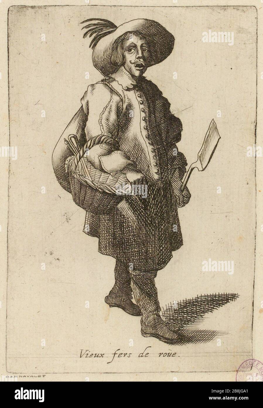 Grida di Parigi: Il commerciante dei rottami (titolo fittizio) | ferri della vecchia ruota (come elencato).. Foto Stock