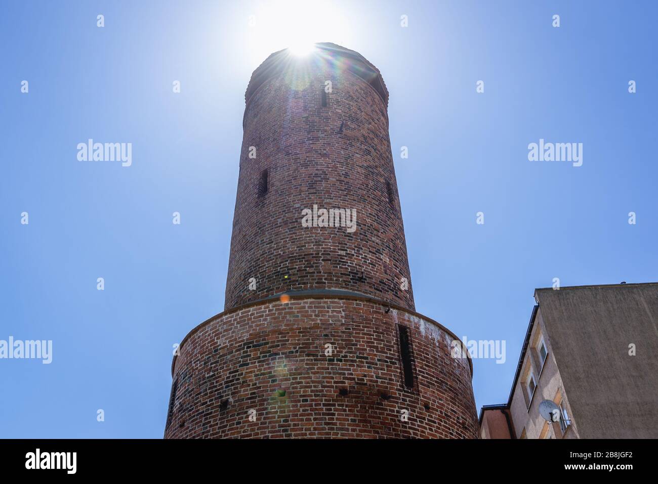 Powder Tower a Gryfice, capitale della contea di Gryfice in Voivodato occidentale della Polonia Foto Stock