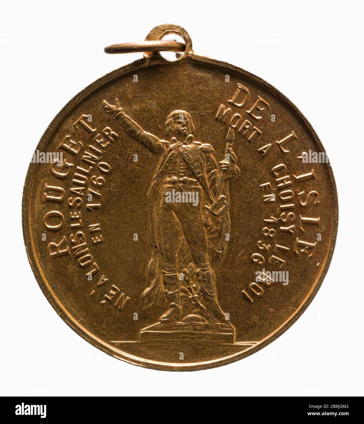 Inaugurazione della statua di Rouget de l'Isle a Lons-le-Saunier, 27 agosto 1882 (titolo fittizio) Inaugurazione de la statua de Rouget de l'Isle à Lons-le-Saunier, 27 août 1882. Cuivre et dorure, 1882. Parigi, musée Carnavalet. Foto Stock