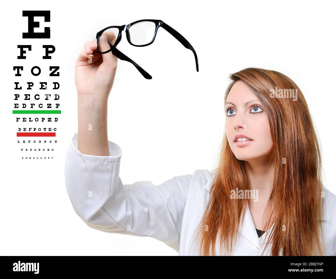 Grazioso medico con occhiali Foto Stock