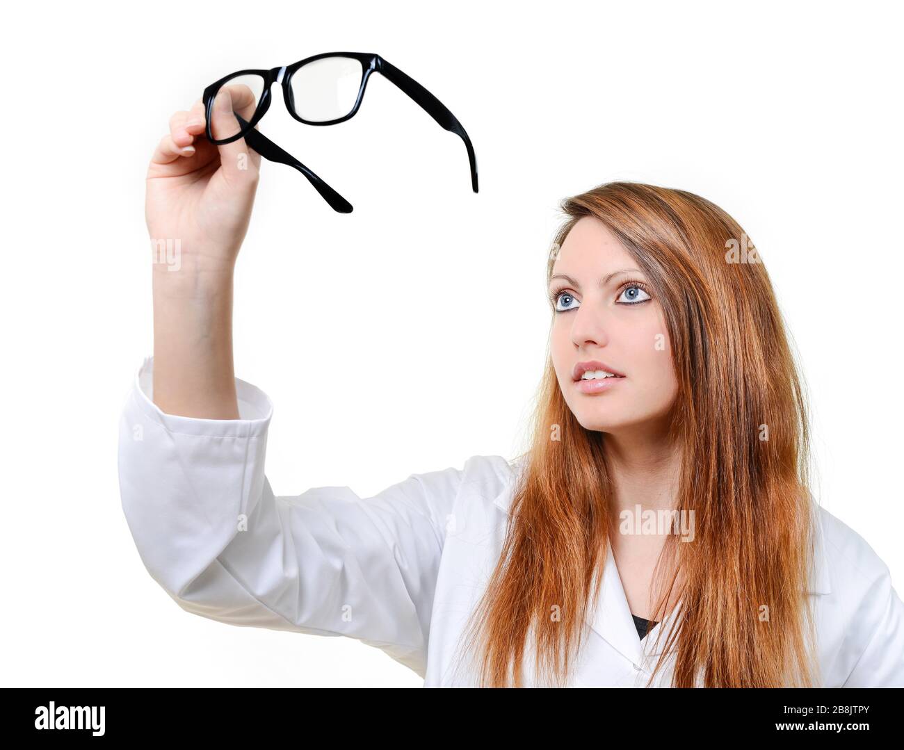 Grazioso medico con occhiali Foto Stock