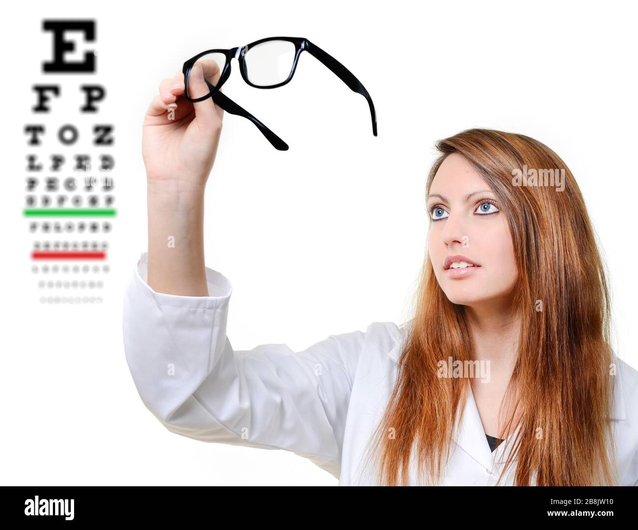 Grazioso medico con occhiali Foto Stock