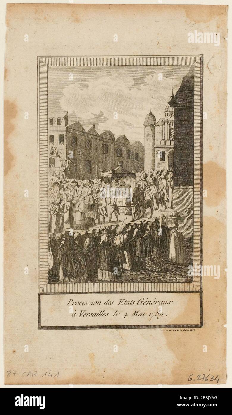 Processione degli Stati generali a Versailles, 4 maggio 1989 (TF) Foto Stock