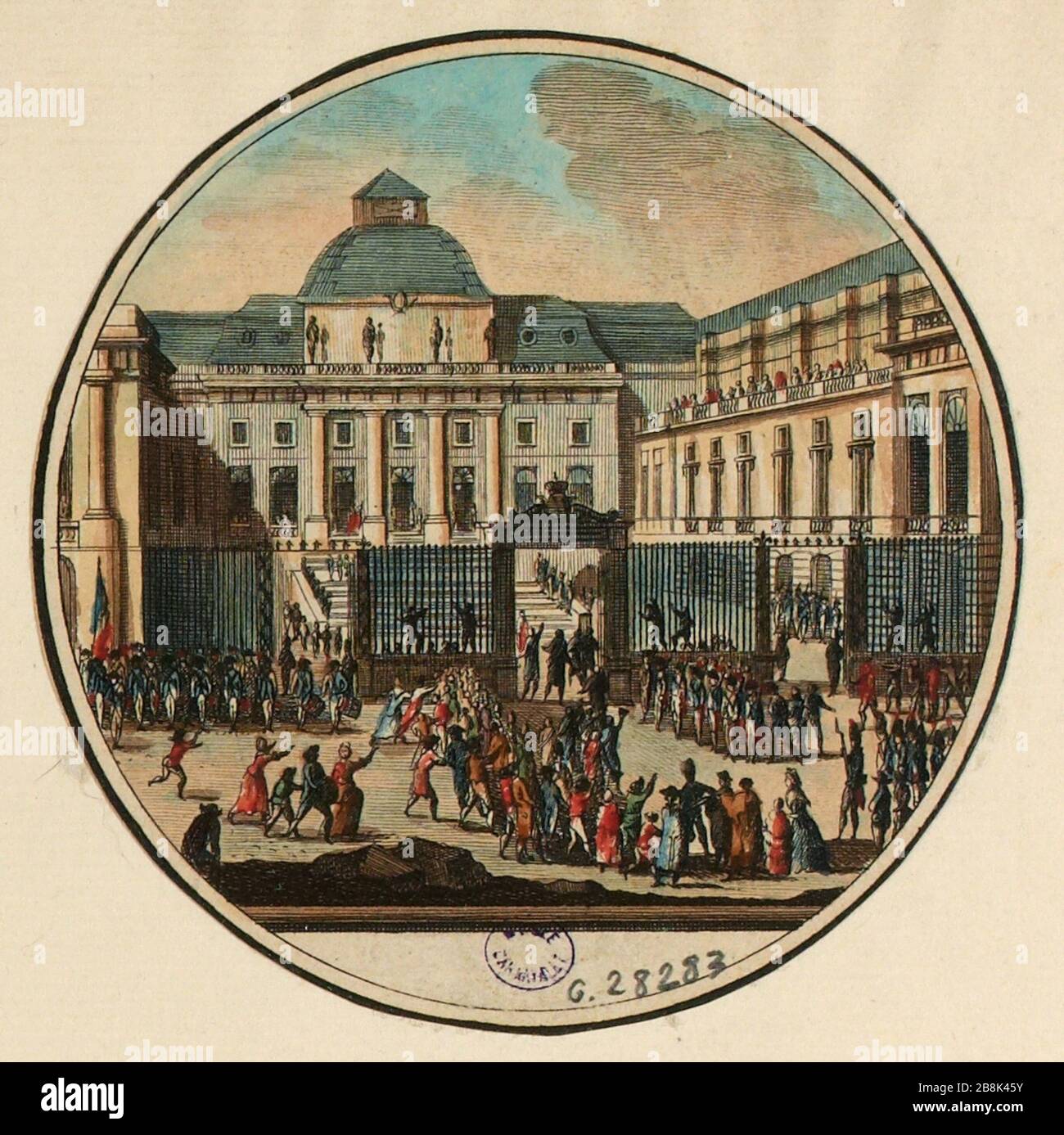 13. 9bre. Il Sindaco di Parigi del Palazzo posò i sigilli sui documenti del Parlamento. (IT) Foto Stock
