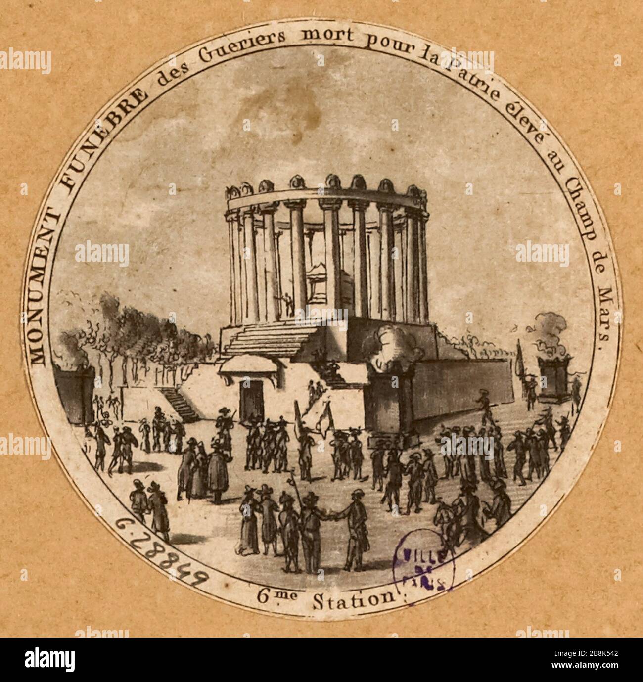 6° Stazione. Monumento funebre dei guerrieri morti per la Patria, alto campo di Marte. (IT) Foto Stock