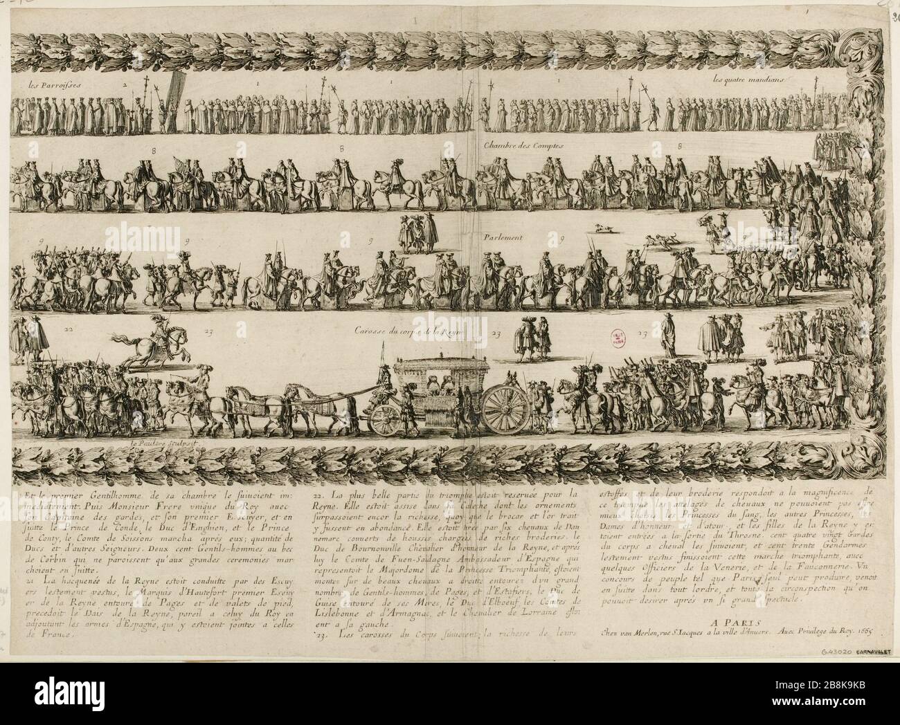 I Paroisses / i quattro mandiani / [...] / Carosse corpo e Regina (ti) Foto Stock