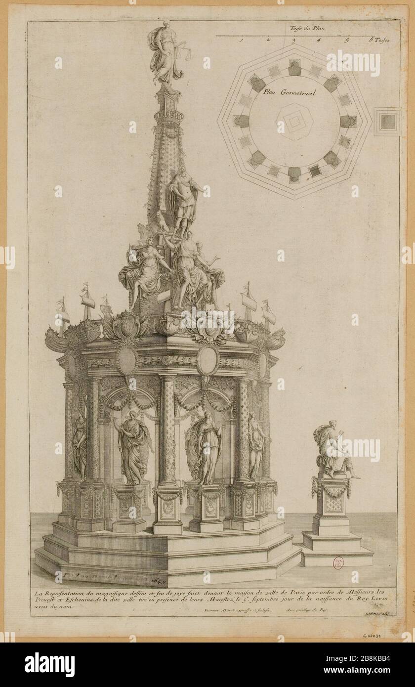 La rappresentazione del design e del magnifico fuoco [...] (TI) Foto Stock