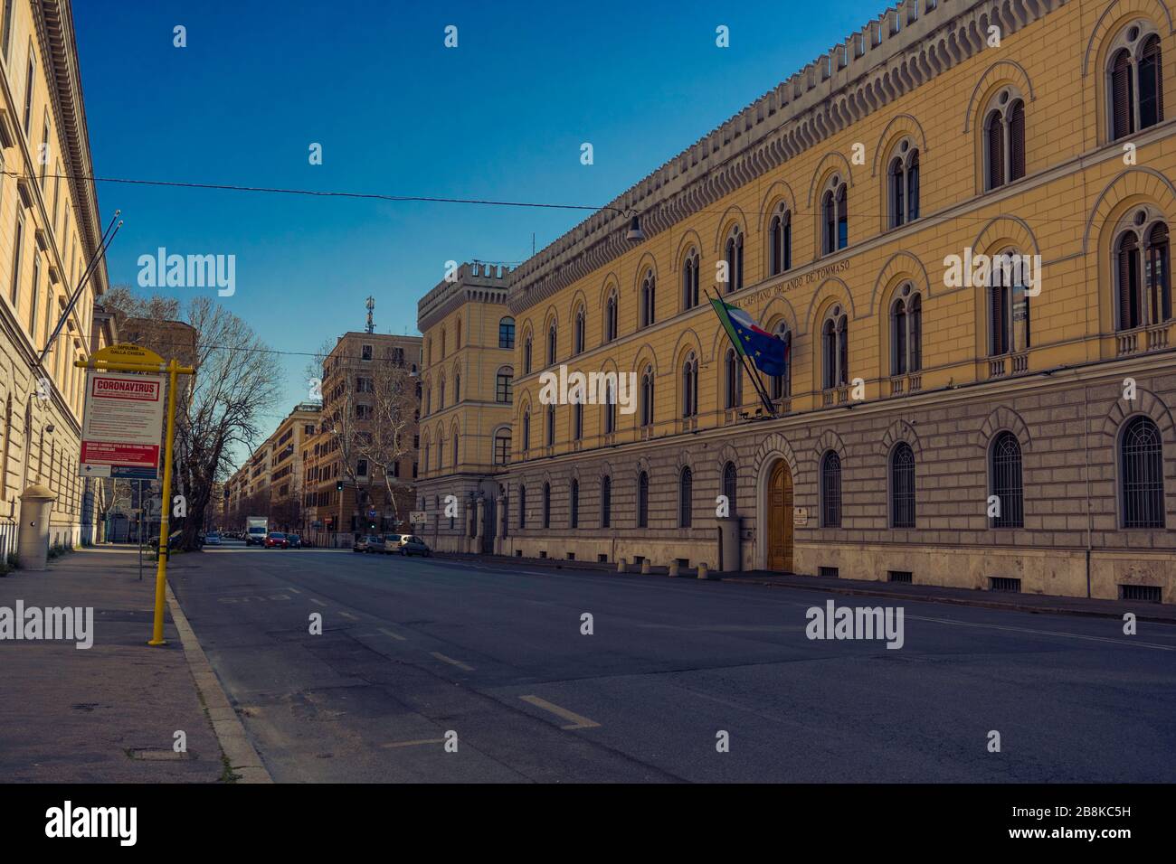 Quartiere Prati a Roma (Roma al tempo di Covid 19) Foto Stock