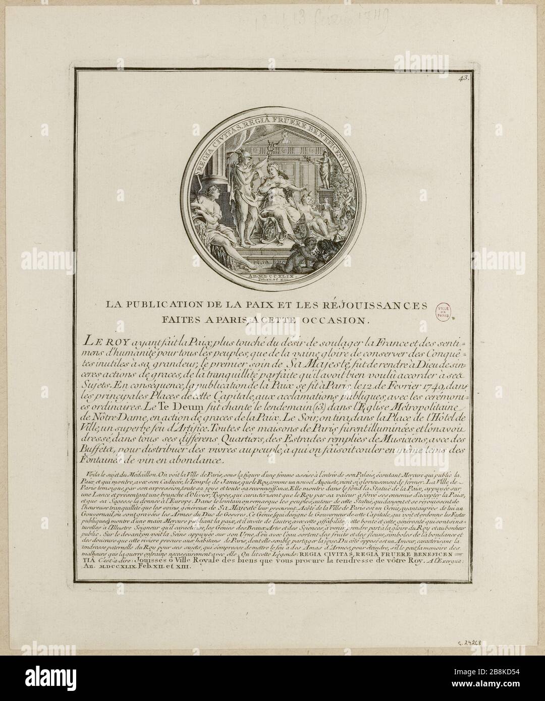 La pubblicazione di pace e di gioia / fatto a Parigi in questa occasione. (IT) Foto Stock