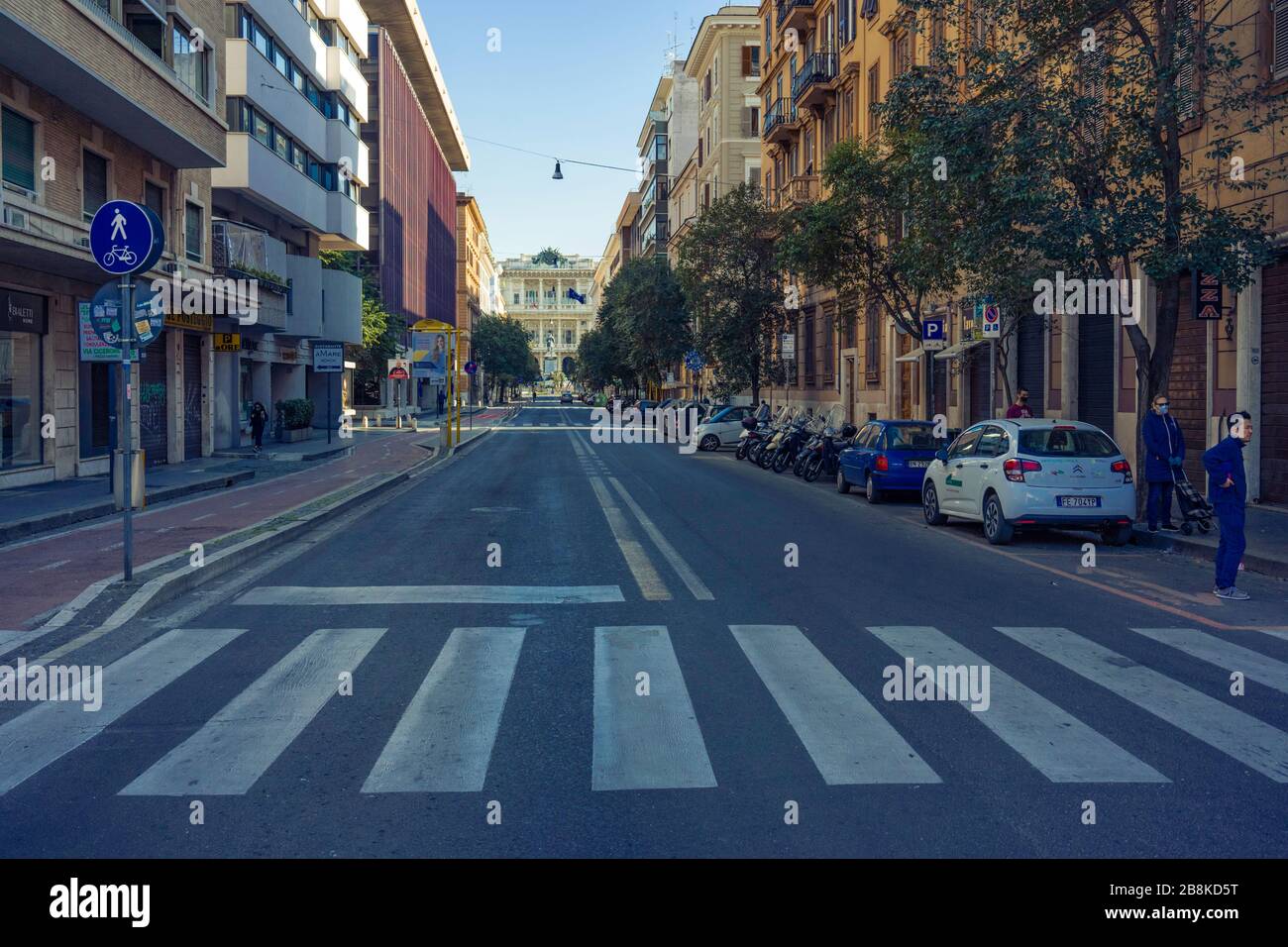 Via Cicerone a Roma (Roma al tempo di Covid 19) Foto Stock