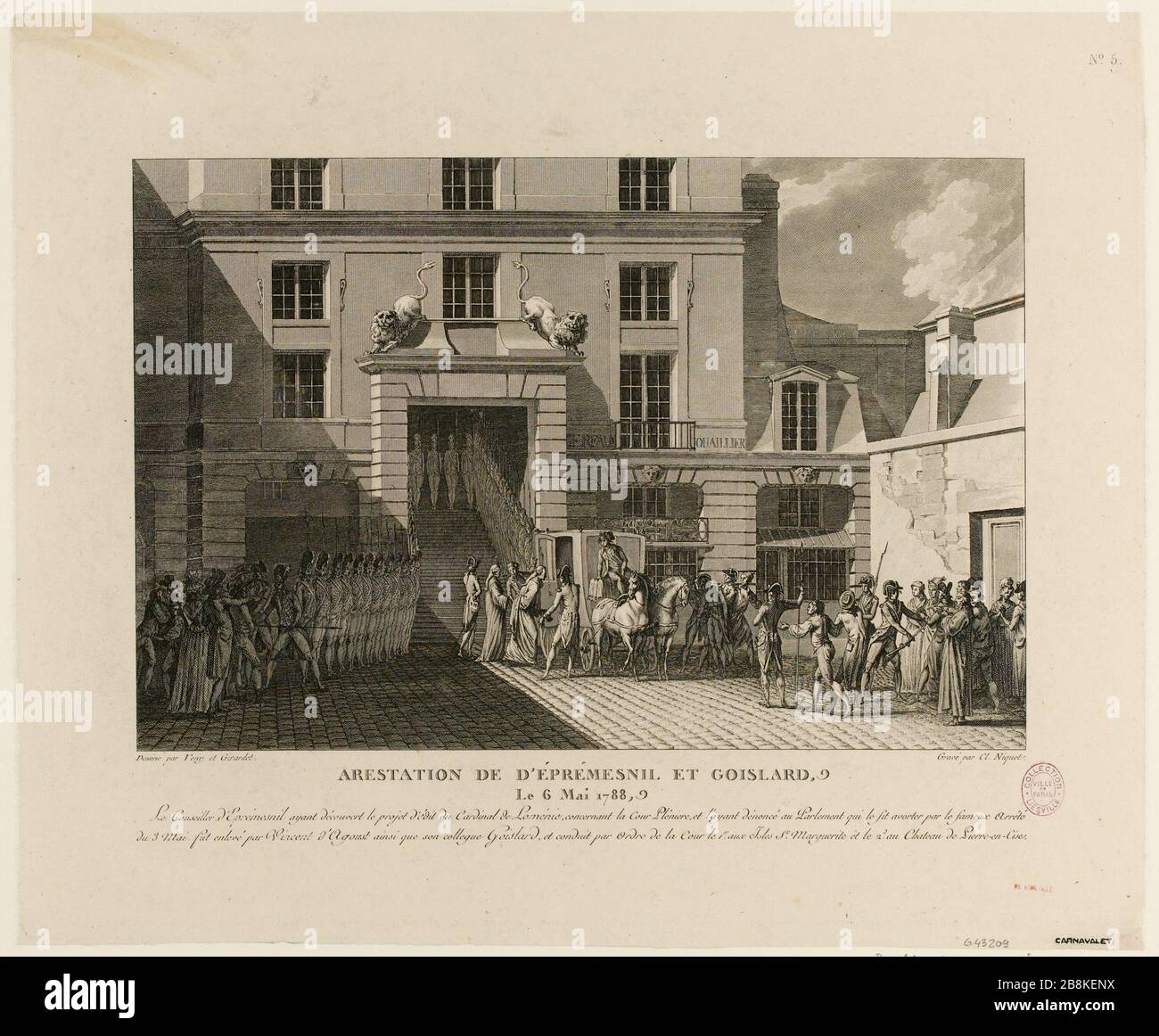 Arresto di Epremesnil e Goislard, / 6 maggio 1788 (ti) Foto Stock