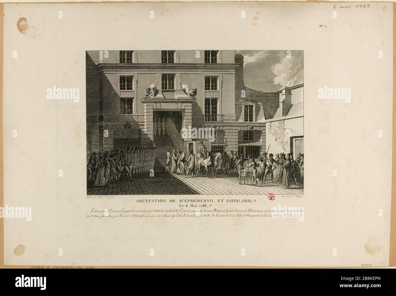 Arresto di Epremesnil e Goislard, / 6 maggio 1788 (ti) Foto Stock