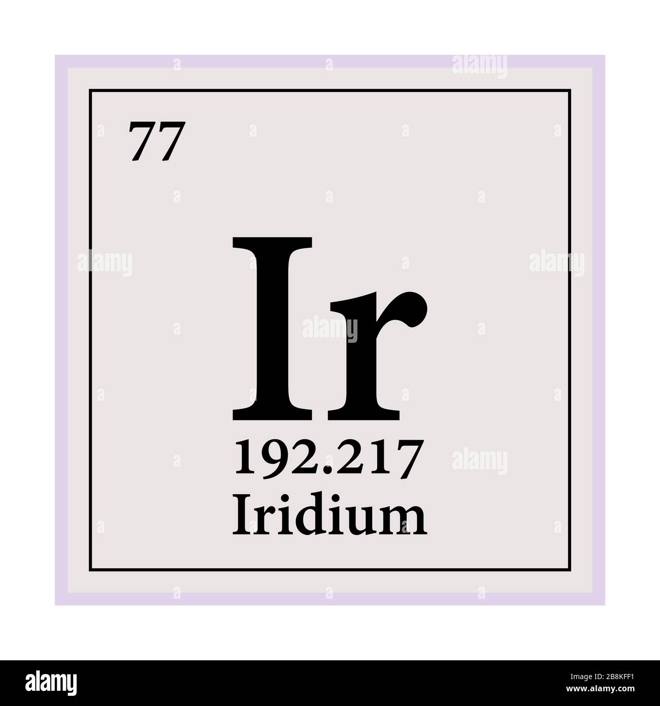 Iridium Tavola periodica degli elementi illustrazione vettoriale eps 10 Illustrazione Vettoriale