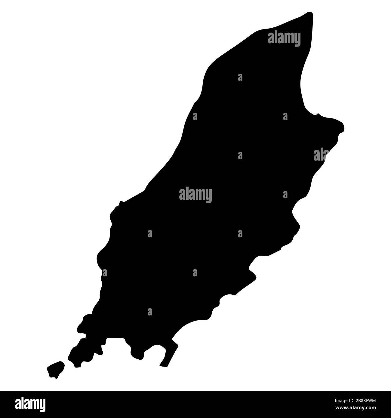 Isola di Man Mappa Silhouette Vector Illustrazione Vettoriale
