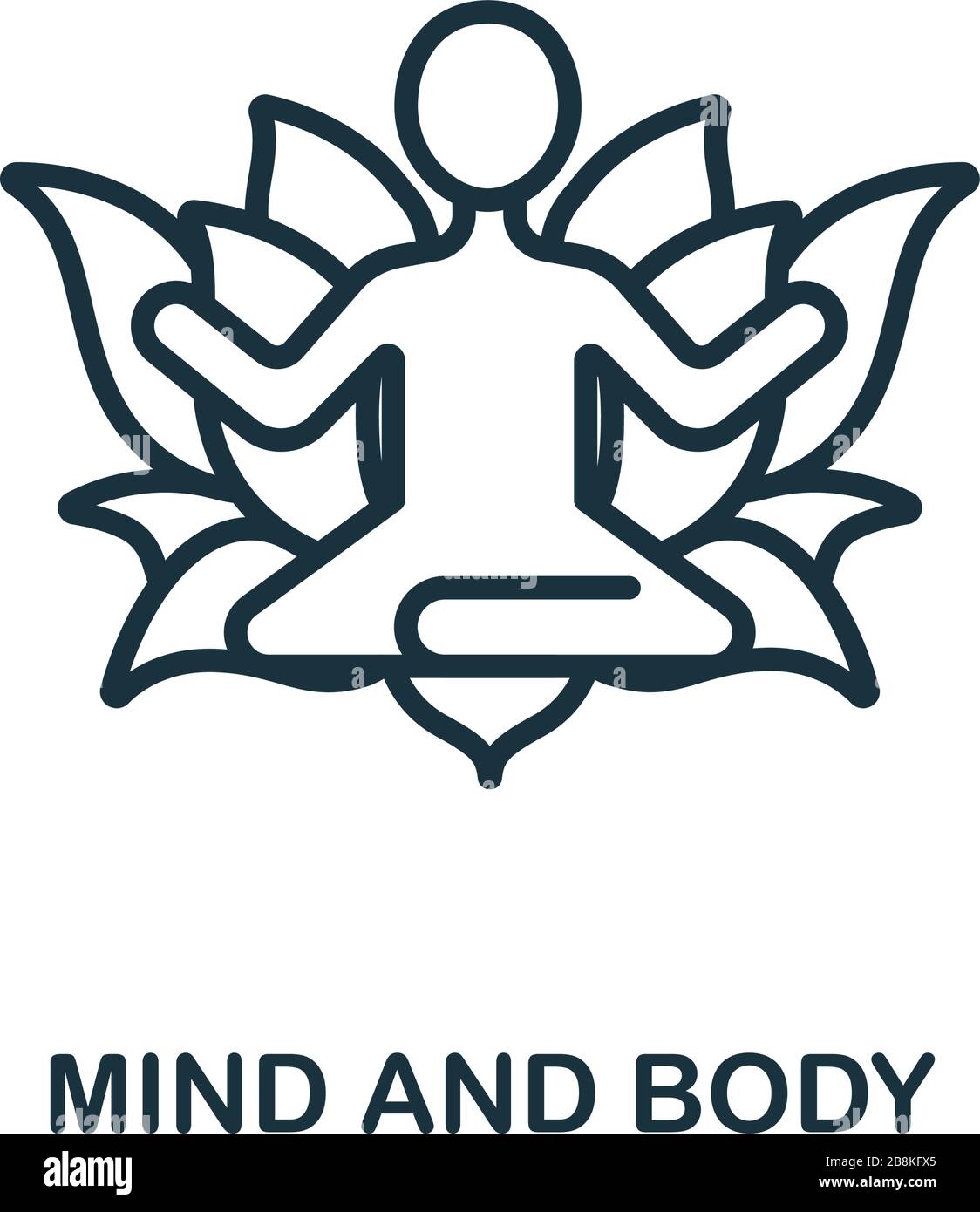 Icona mente e corpo dalla collezione di medicina alternativa. Semplice  linea mente e corpo icona per modelli, web design e infografica Immagine e  Vettoriale - Alamy