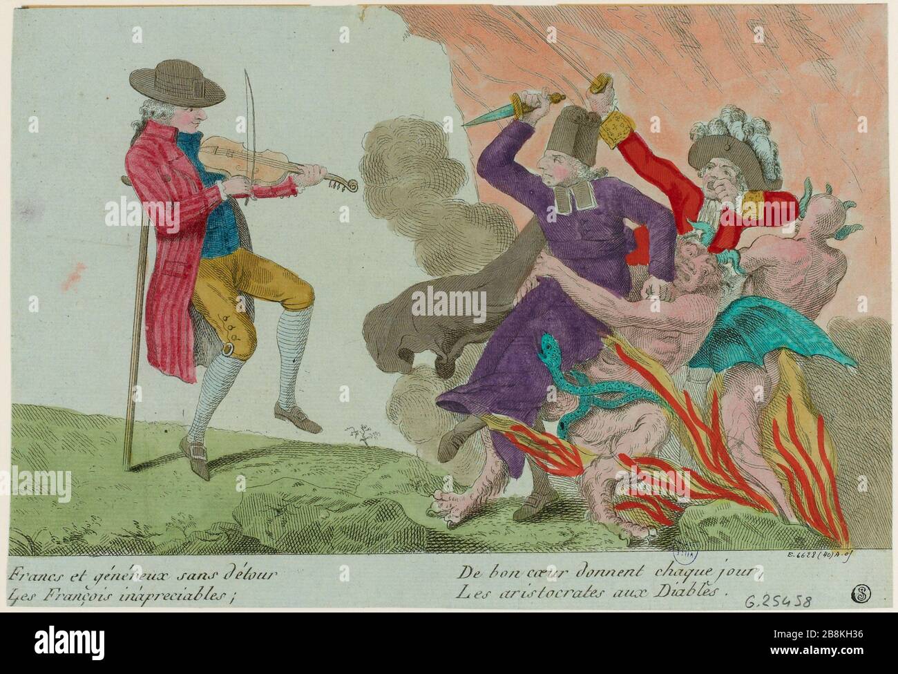Franchi e generosi senza deviazioni / il francese inàpreciables / da dare volontariamente ogni giorno / gli aristocratici a Devils. (IT) Foto Stock
