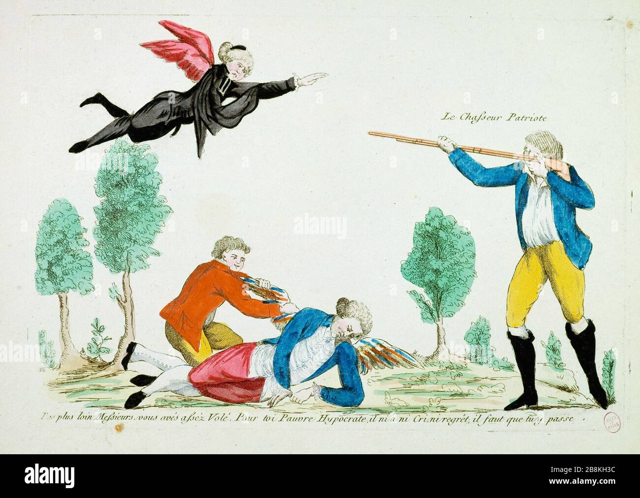 Il cacciatore Patriot '. Stampa. Parigi, 'le chasseur patriote'. Estampe. Parigi, musée Carnavalet. Foto Stock