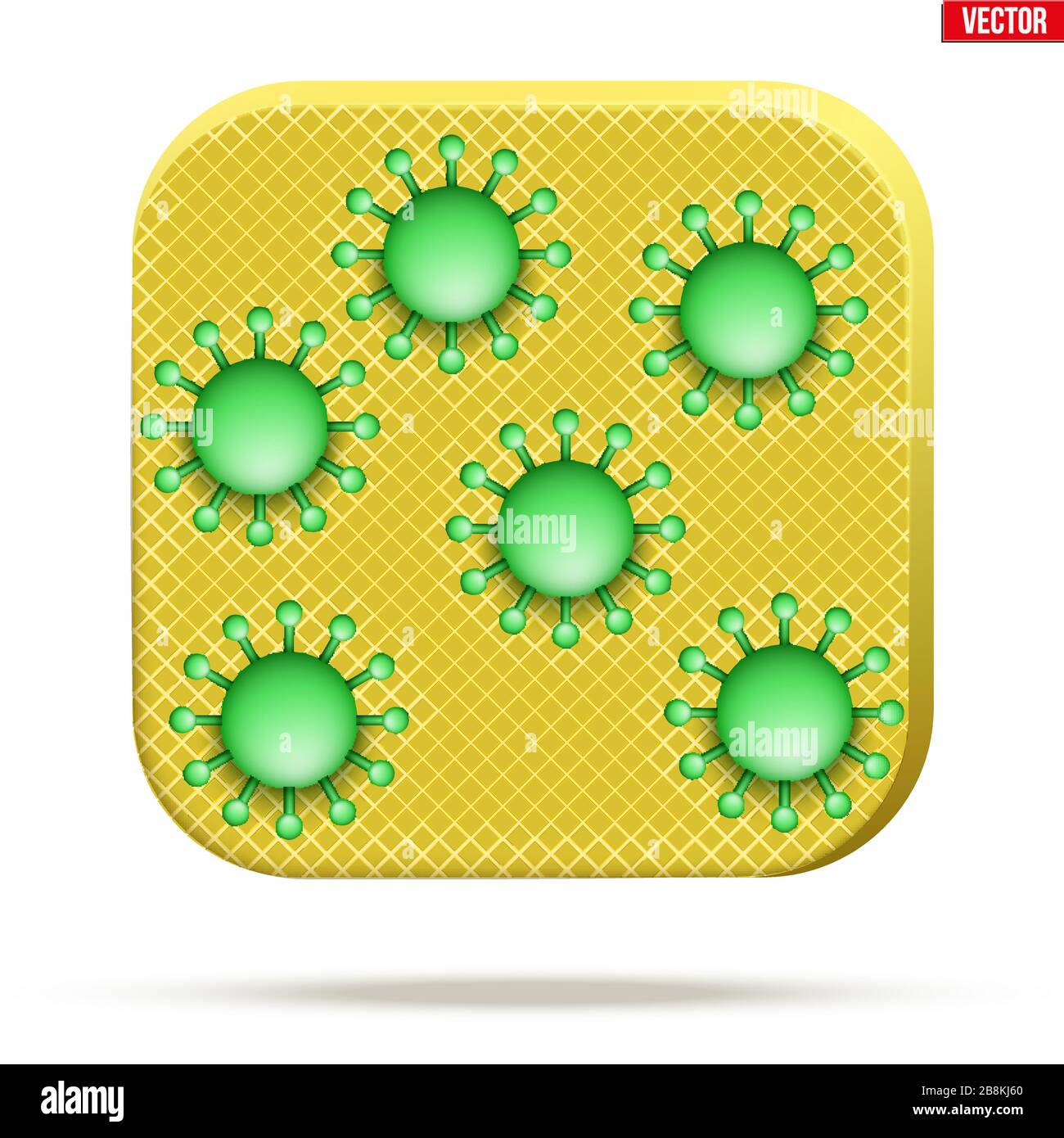 Superficie con virus Illustrazione Vettoriale