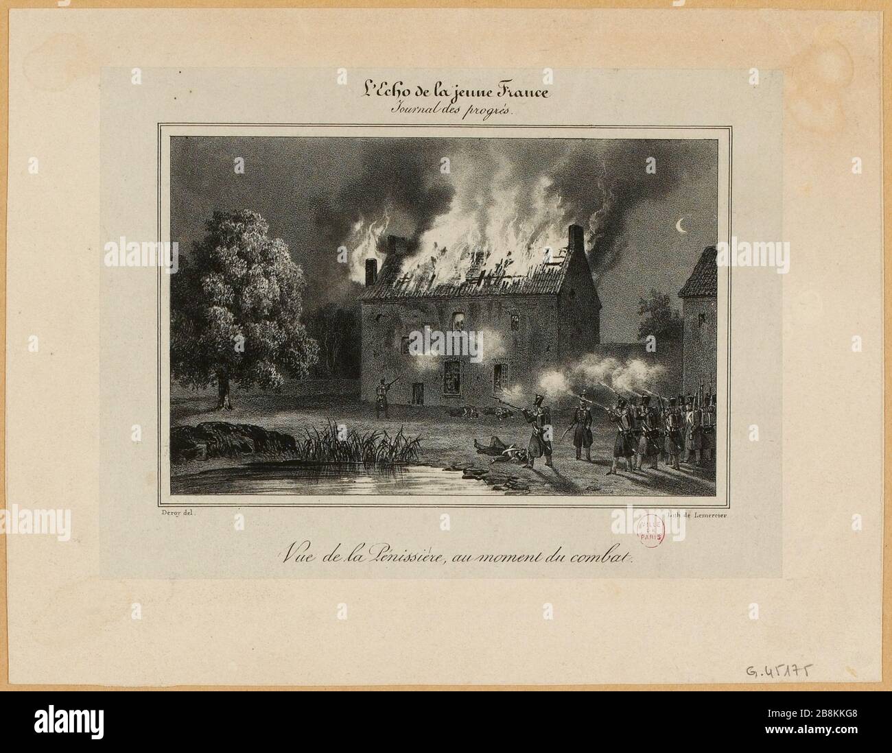 Vista del Penissiere al momento della lotta. (IT) Foto Stock