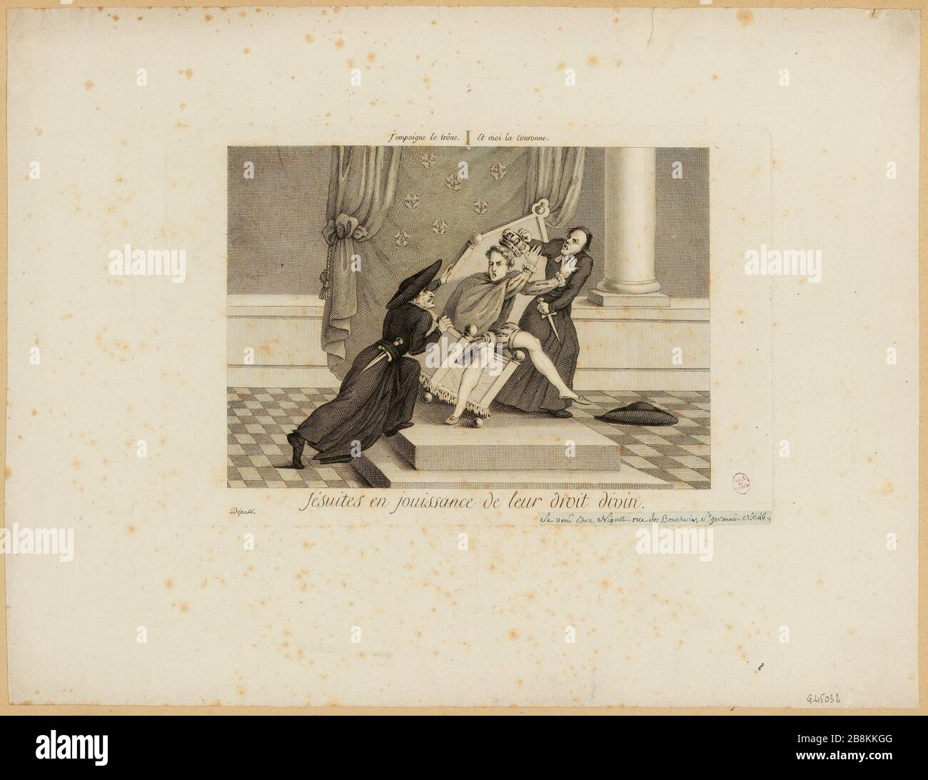 Afferro il trono / e la mia corona / gesuiti nel godimento del loro diritto divino (IT) Foto Stock