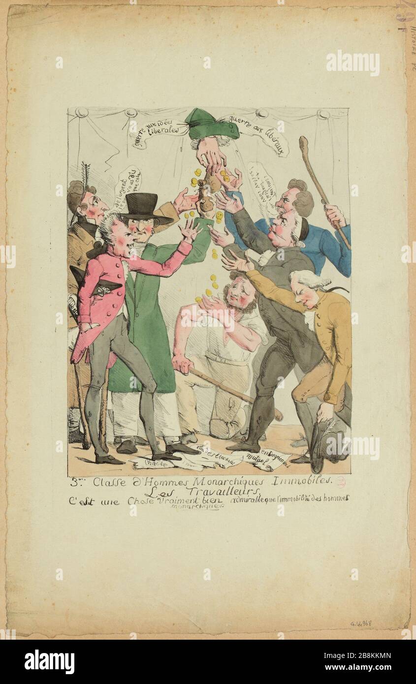 3. Uomini Classe monarchica immobile. / i lavoratori. / è una cosa davvero meravigliosa che gli uomini immobilità / monarchico. (IT) Foto Stock