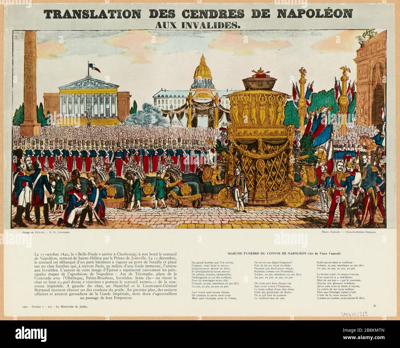 Traduzione delle ceneri di Napoleone agli Invalides (TF) Foto Stock