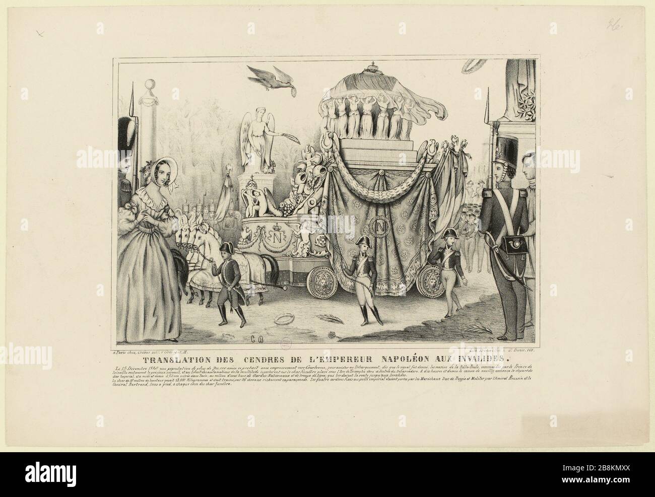 Traduzione delle ceneri dell'imperatore Napoleone agli Invalides (IT) Foto Stock