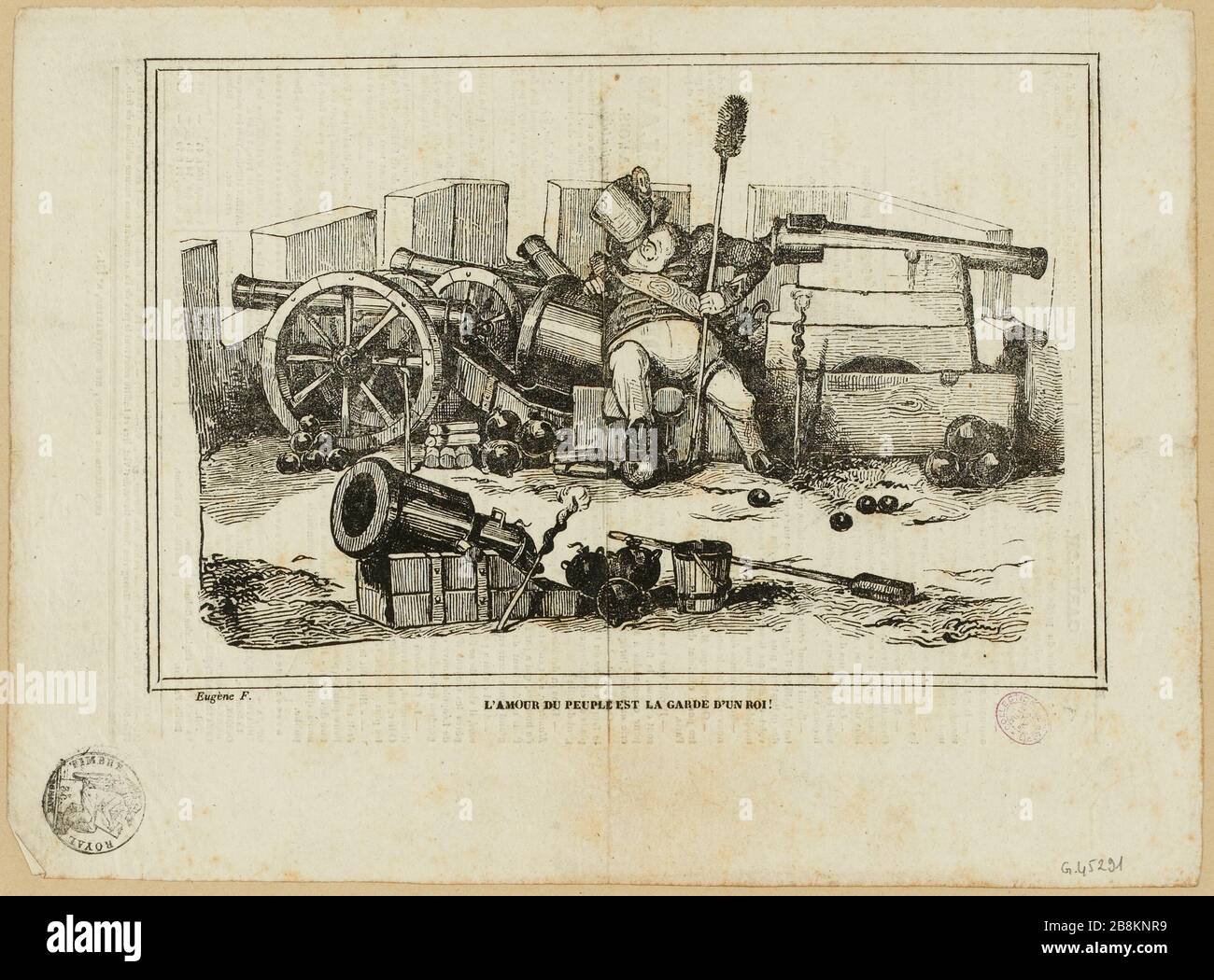 Amore il popolo è la guardia di un re! (TI) Foto Stock