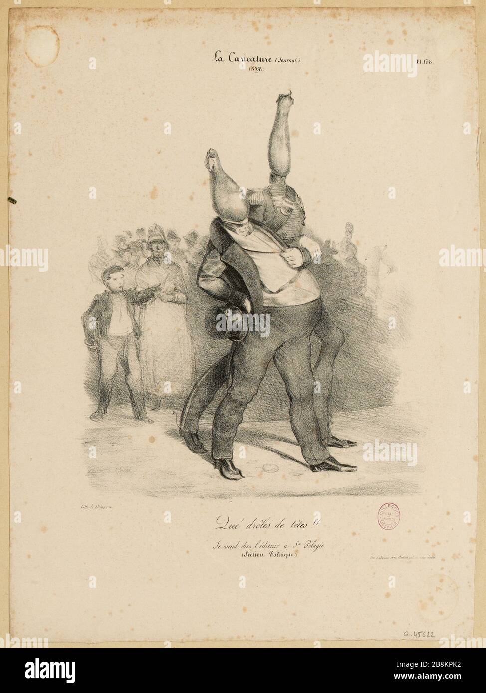 PL. 138 / caricatura (diario) n. 68. / QC divertente !! Teste (ti) Foto Stock