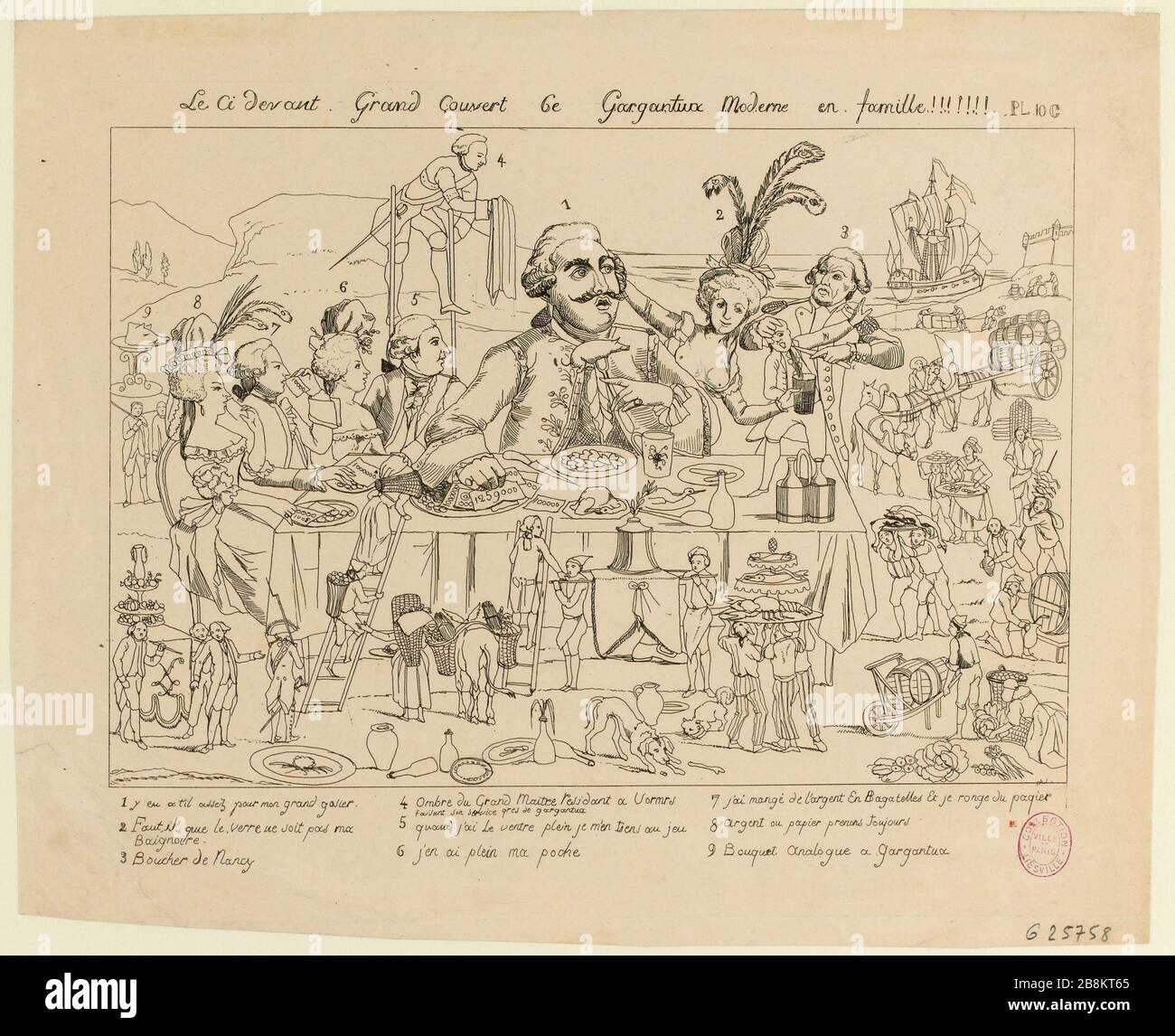 Il fronte della famiglia moderna Grand Couvert Gargantua !!!! / PL.10C (IT) Foto Stock