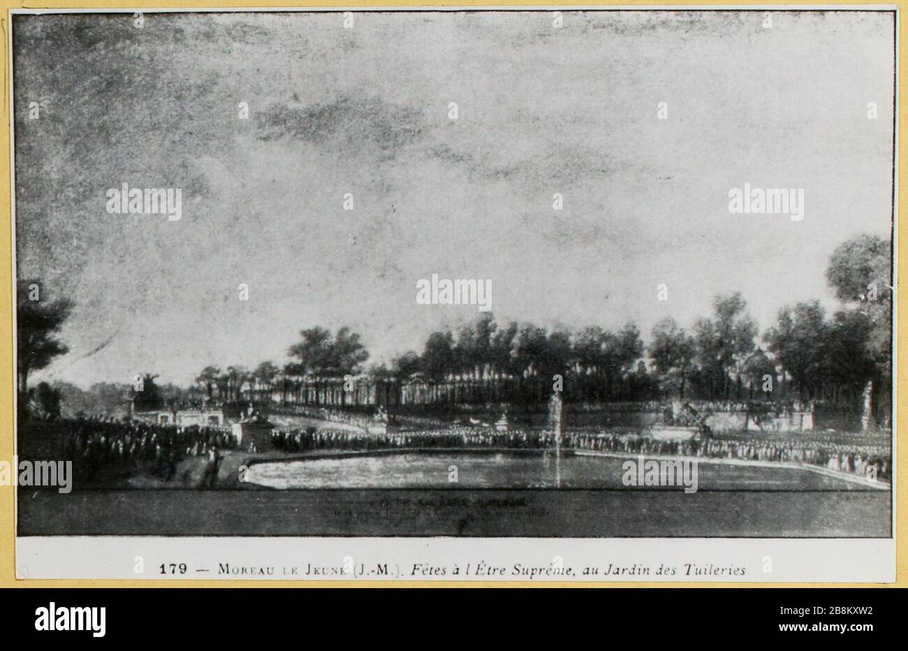 Feste all'essere Supremo, i Giardini Tuileries, Moreau il più giovane. (TF) Foto Stock