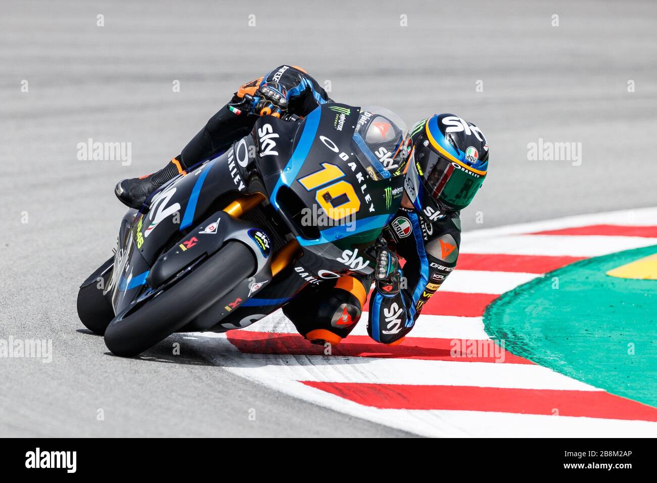 MONTMELO, SPAGNA - 14 GIUGNO: Luca Marini del SKY Racing Team VR46 durante la prova libera moto 2 al Circuit de Catalunya il 14 giugno 2019 a Montmelo, S. Foto Stock