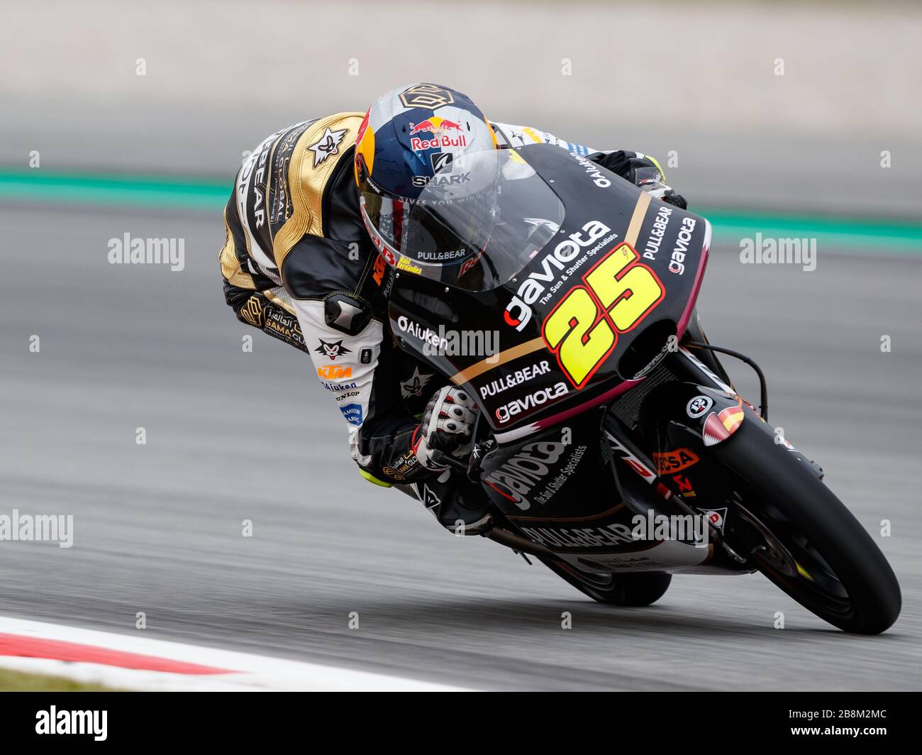 MONTMELO, SPAGNA - 14 GIUGNO: Raul Fernandez del Sama Qatar Angel Nieto Team durante il Free Practice moto 3 al Circuit de Catalunya il 14 giugno 2019 a M. Foto Stock