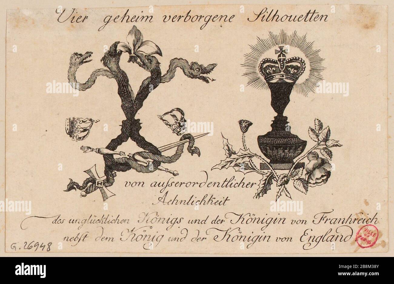 Quattro silhouette nascoste segrete (ti) Foto Stock