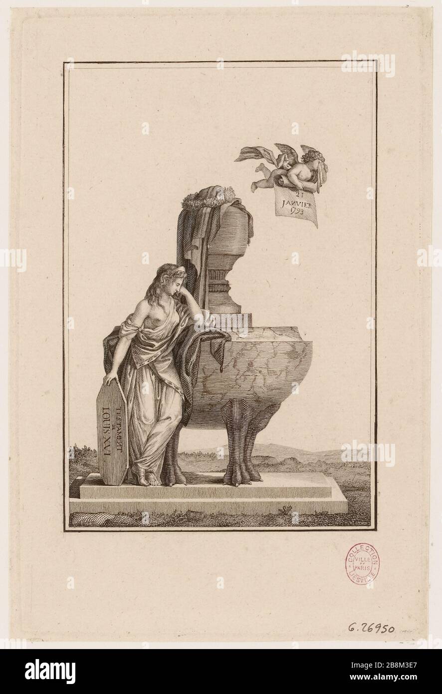 21 / Gennaio / 1793 / Testamento / de / Luigi XVI (IT) Foto Stock