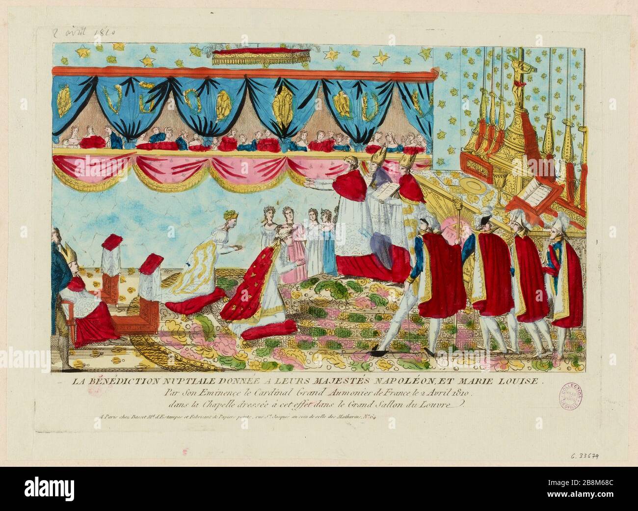 La benedizione nuziale data alle loro Maestà Napoleone e Maria Louise (IT) Foto Stock