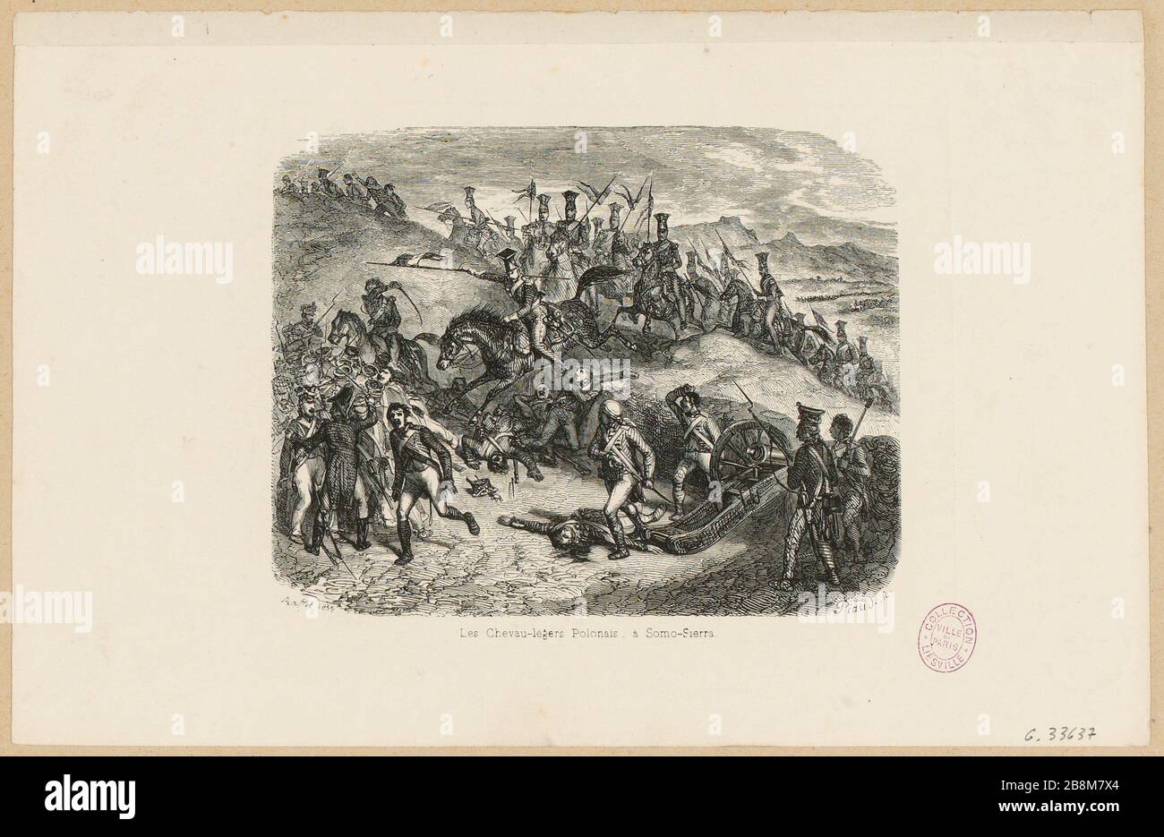 Il cavallo leggero polacco a Somosierra. (IT) Foto Stock