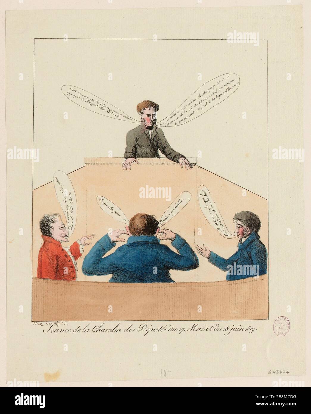 Sessione della Camera dei deputati del 17 maggio e 18 giugno 1819 (IT) Foto Stock