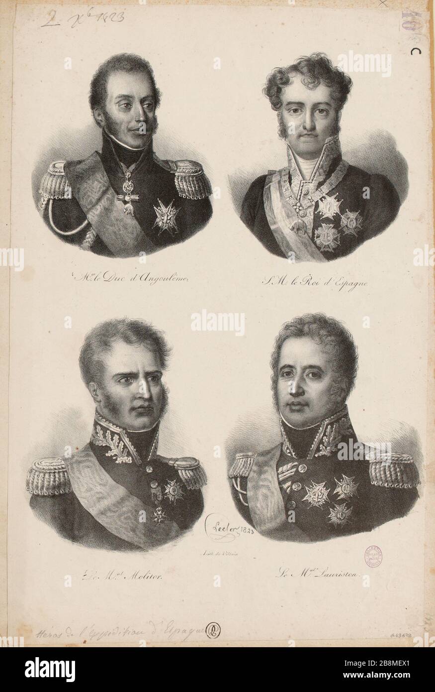 Il Duc d'Angoulême / sua Maestà Re di Spagna (...) (TI) Foto Stock